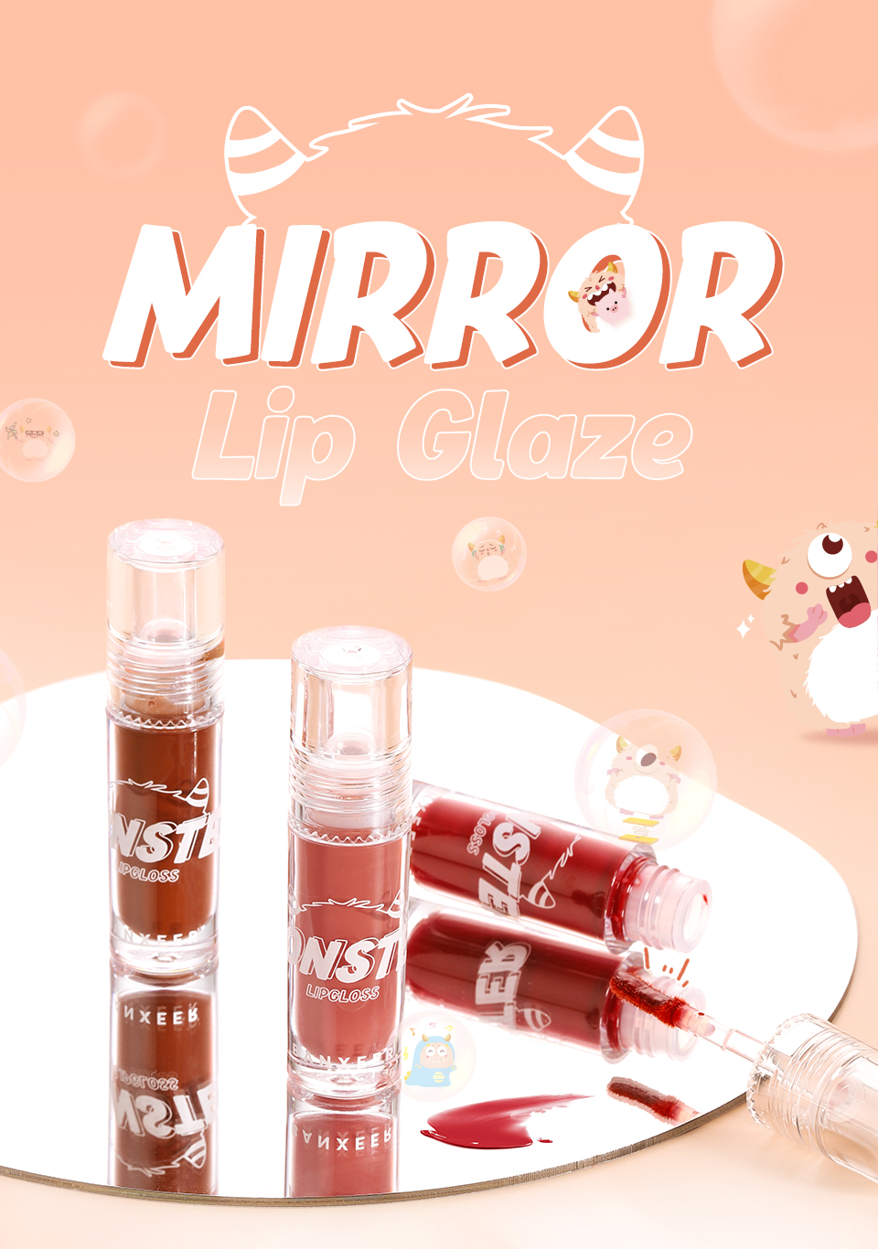 BANXEER Water Light Glossy Mirror Surface Lip Glaze BM09