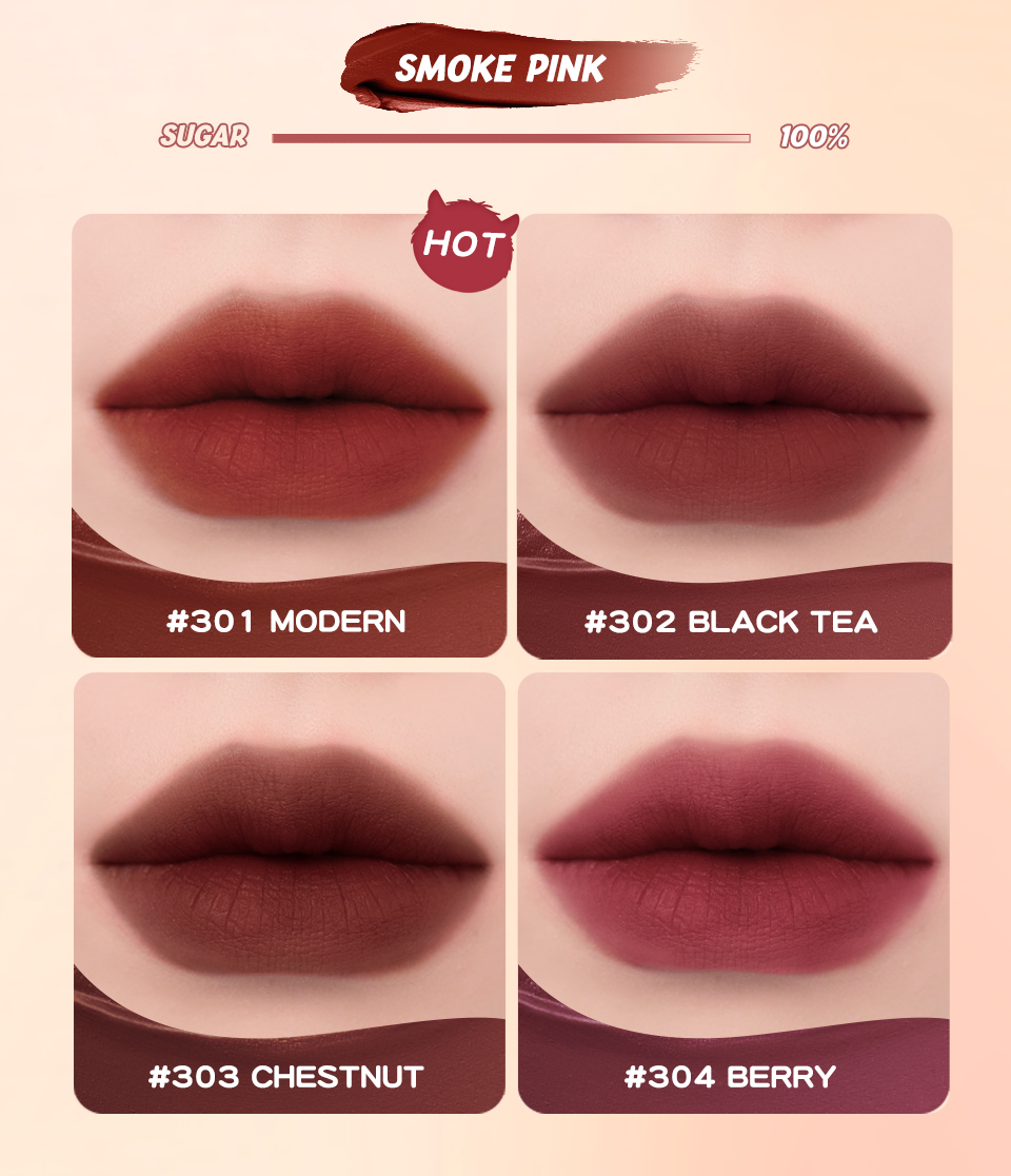 BANXEER 12 Color Matte Velvet Lip Gloss BM08