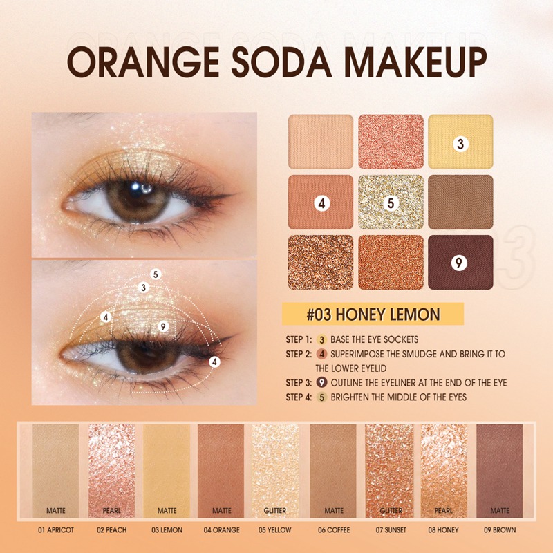 O.TWO.O  9 Color Eyeshadow Powder Pallet SC042