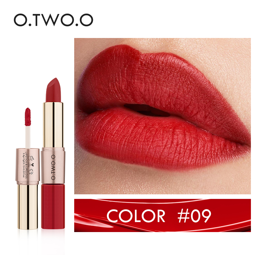 O.TWO.O 2 IN 1 Velvet Matte Finish Lip Stick and Lip Gloss N9107