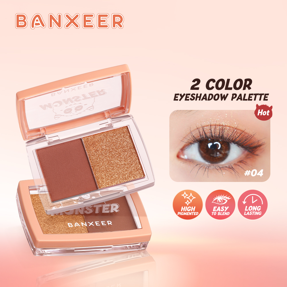 BANXEER 2 Color Eyeshadow Powder Pallet BM22