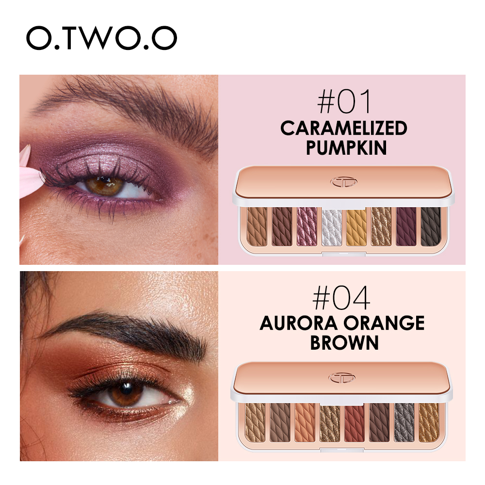 O.TWO.O 8 Color Luxury Gold Eyeshadow Pallet SC021