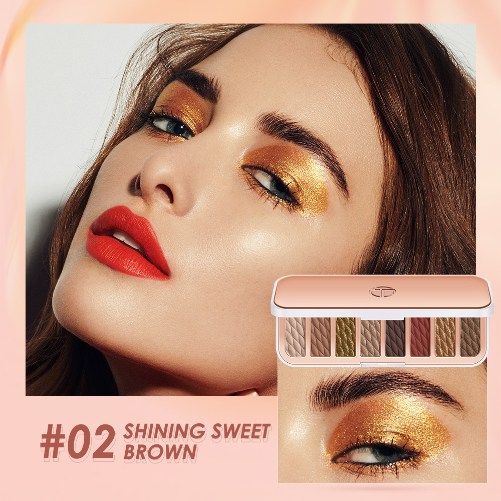O.TWO.O 8 Color Luxury Gold Eyeshadow Pallet SC021
